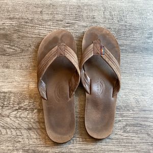 Womens Brown Rainbow Sandals
